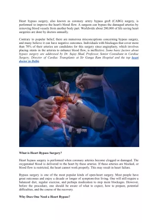 heart bypass surgery also known as coronary