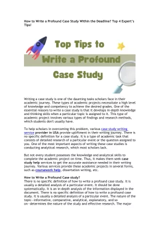 case study writing service provider in USA