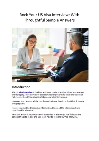 rock your us visa interview with throughtful