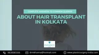 Complete Answers to Common Queries About Hair Transplant in Kolkata