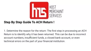 step by step guide to ach return