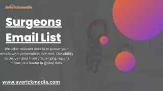 surgeons email list we offer relevant details