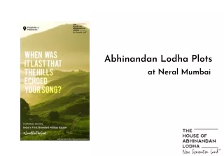 New launch Abhinandan Lodha Plots Neral Mumbai
