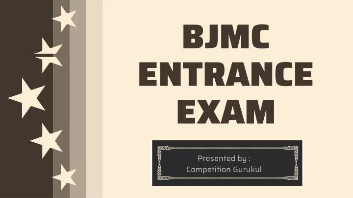 bjmc entrance exam