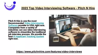 2023 Top Video Interviewing Software - Pitch N Hire