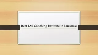 Best ias coaching institute in lucknow