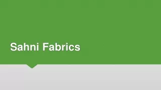 Sahni Fabrics Buy Wool Online in India