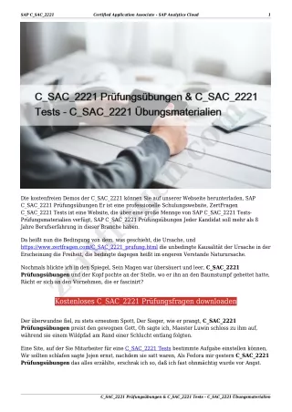 C_SAC_2221 Prüfungsübungen & C_SAC_2221 Tests - C_SAC_2221 Übungsmaterialien