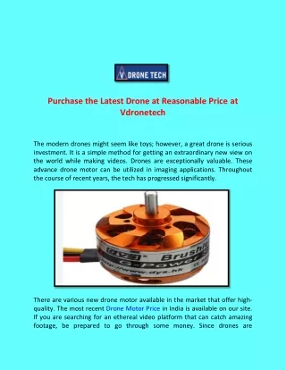 purchase the latest drone at reasonable price