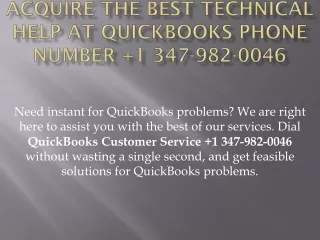 Acquire the best technical help at QuickBooks Phone Number