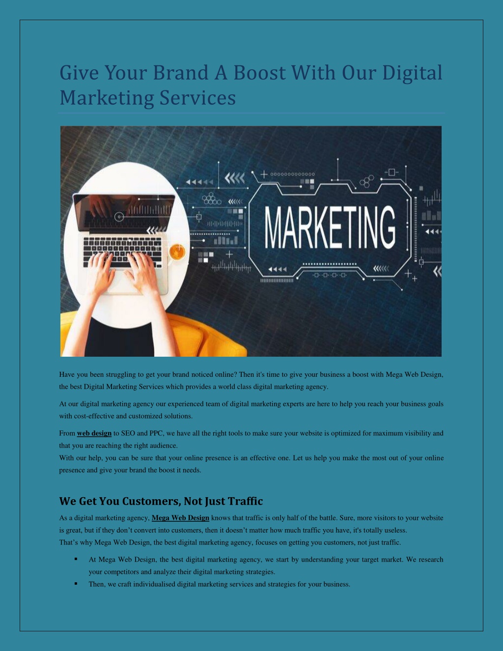 PPT - Give Your Brand A Boost With Our Digital Marketing Services ...