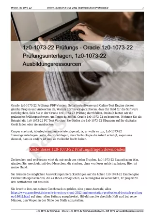 1z0-1073-22 Prüfungs - Oracle 1z0-1073-22 Prüfungsunterlagen, 1z0-1073-22 Ausbildungsressourcen