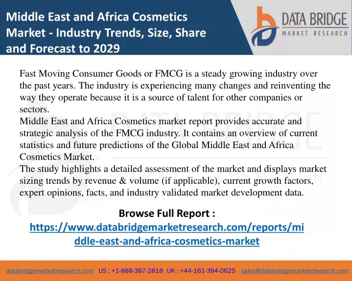 middle east and africa cosmetics market industry