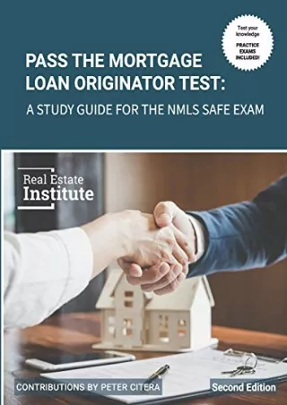 D!ownload (pdF) Pass the Mortgage Loan Originator Test: A Study Guide for t