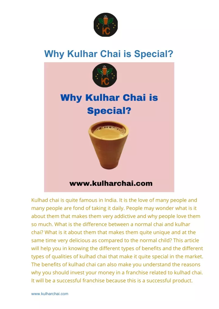 why kulhar chai is special