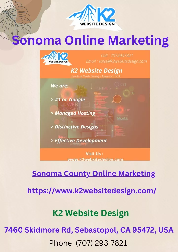 sonoma online marketing