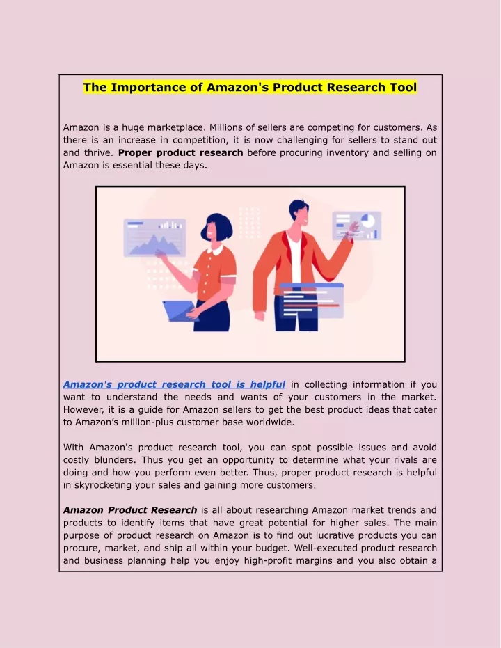 the importance of amazon s product research tool