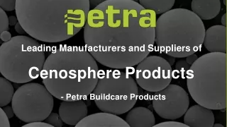 Leading Manufacturers and Suppliers of Cenosphere Products