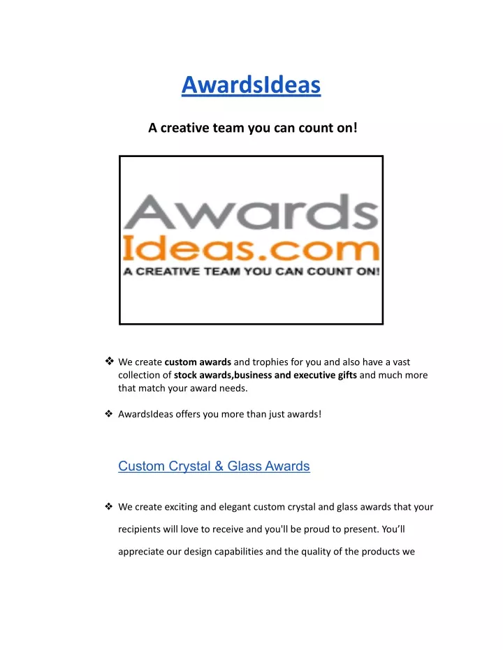 awardsideas