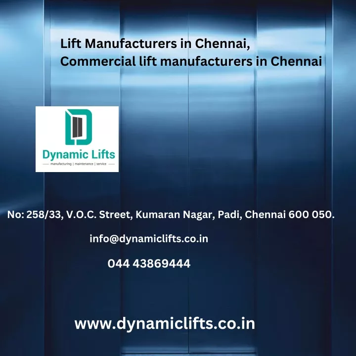 lift manufacturers in chennai commercial lift