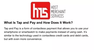 what is tap and pay and how does it work