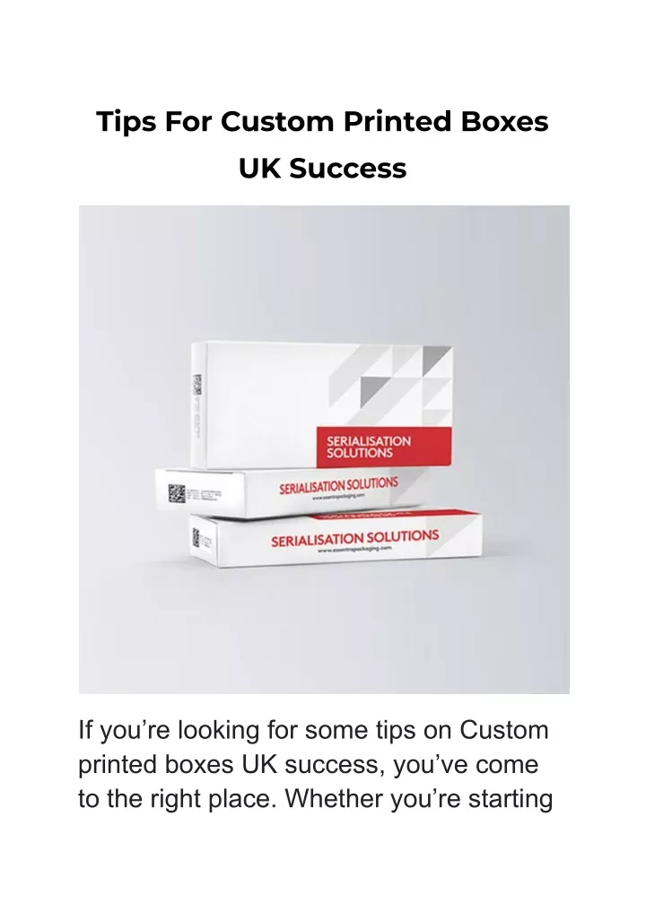 tips for custom printed boxes uk success