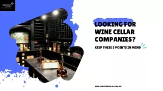 Looking For Wine Cellar Companies? Keep These 5 Points In Mind