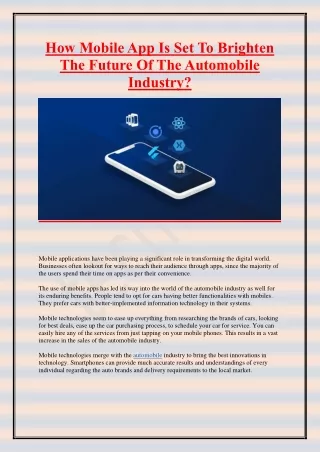 how mobile app is set to brighten the future