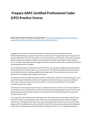 prepare aapc certified professional coder