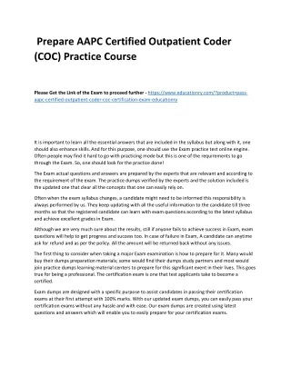 prepare aapc certified outpatient coder