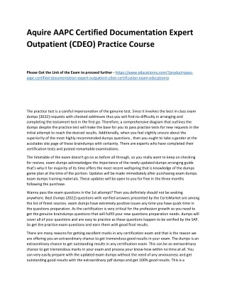 aquire aapc certified documentation expert