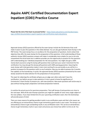 aquire aapc certified documentation expert