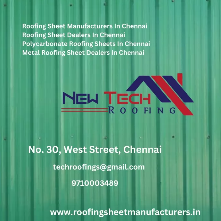 roofing sheet manufacturers in chennai roofing