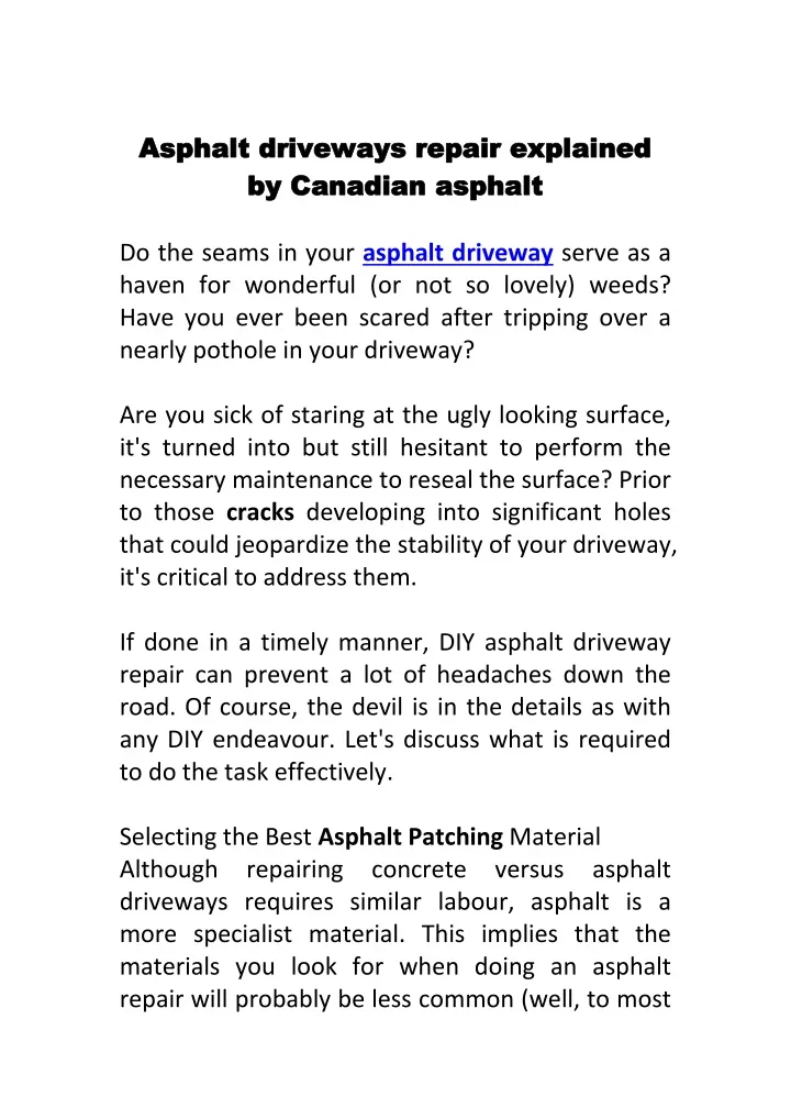 asphalt asphalt driveways driveways repair