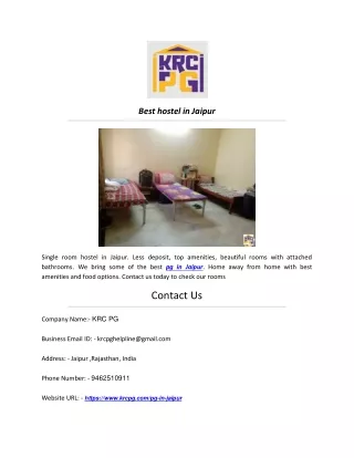 hostel in jaipur