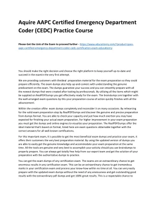 aquire aapc certified emergency department coder
