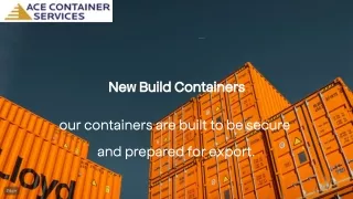 New Builds Containers | Containers for export