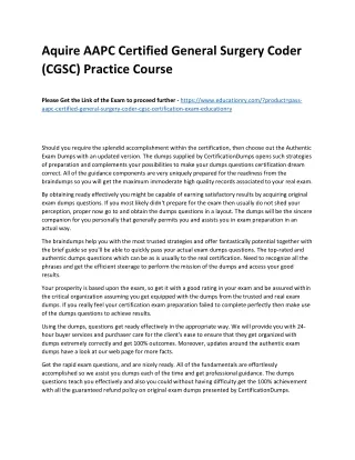 aquire aapc certified general surgery coder cgsc