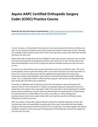 aquire aapc certified orthopedic surgery coder