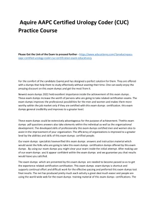 aquire aapc certified urology coder cuc practice
