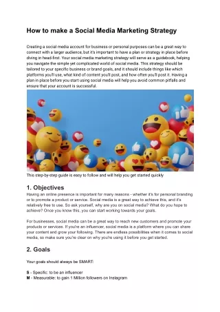 how to make a social media marketing strategy