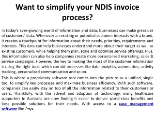 Want to simplify your NDIS invoice process