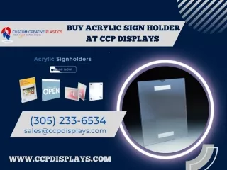 Buy Acrylic Sign Holdder At CCP Displays