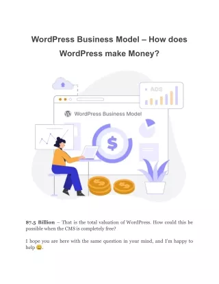 WordPress Business Model – How does WordPress make Money