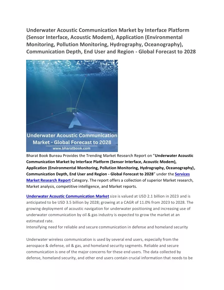 underwater acoustic communication market