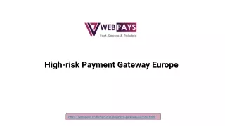 high risk payment gateway europe