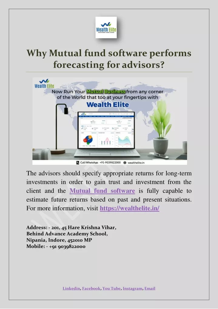 why mutual fund software performs forecasting