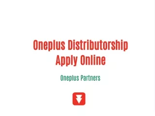 Oneplus Distributorship Apply Online