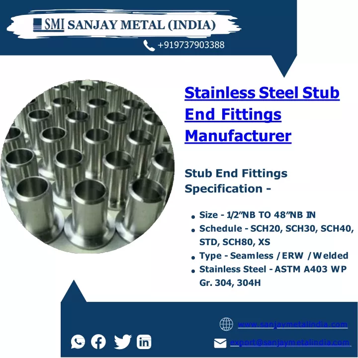 stainless steel stub end fittin g s manufacturer