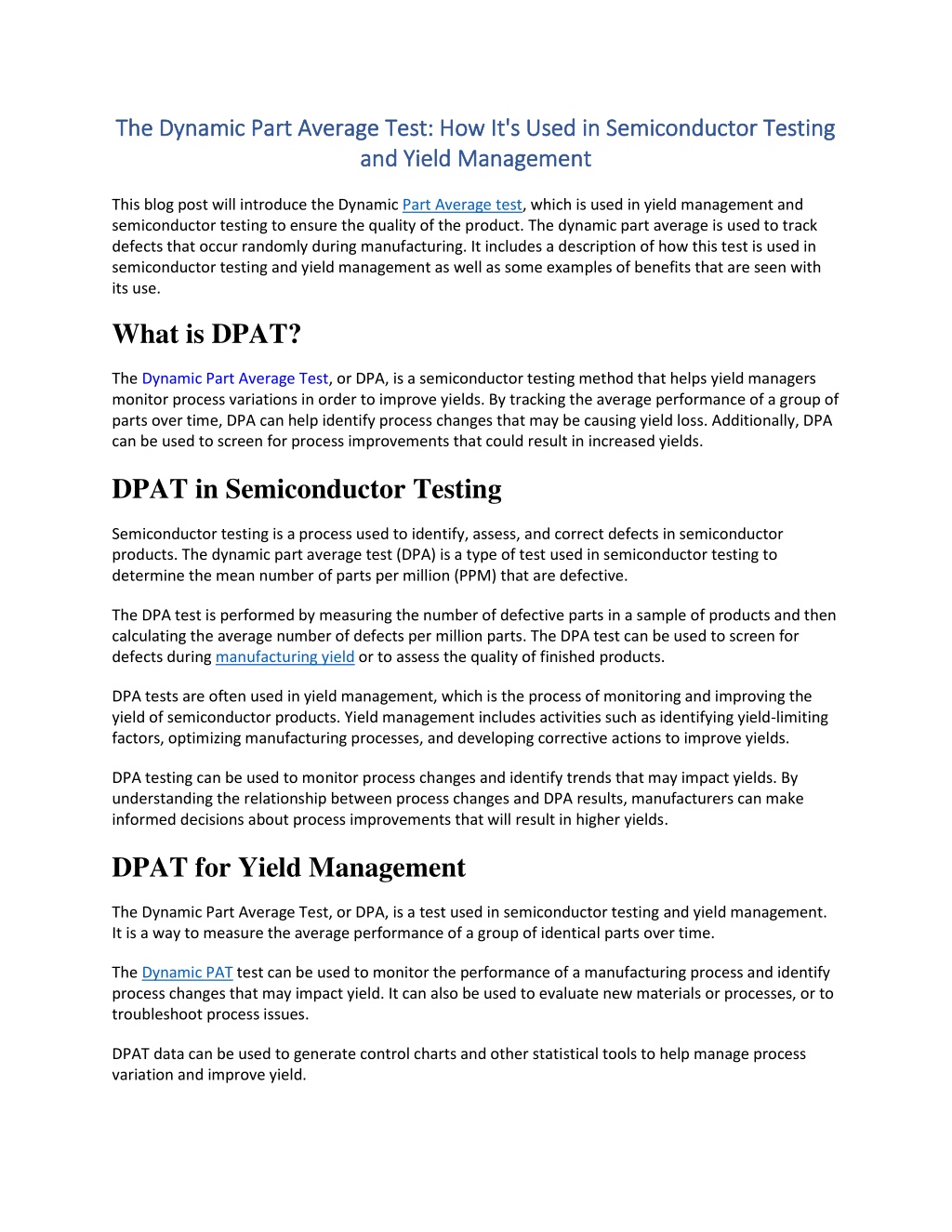 PPT - The Dynamic Part Average Test How It's Used in Semiconductor ...